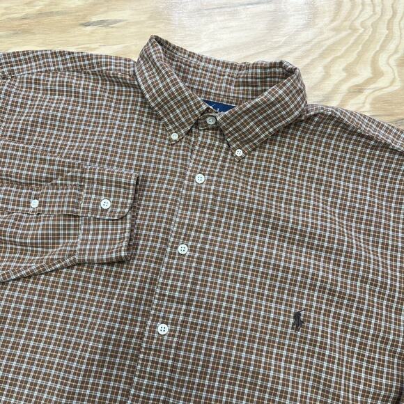 Lauren Ralph Lauren Other - Ralph Lauren Classic Fit Button Down Shirt Men's 2XLT Brown Plaid Check Preppy